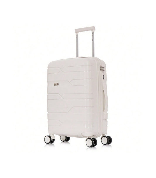 Maleta de Cabine dos Anos 90 55x38x22cm (44L) | Polipropileno | Cadeado Embutido | Branco