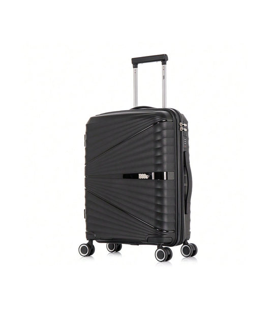 Maleta de Cabine 55x39x21,5 cm (46 L) | Polipropileno | Cadeado Integrado | Preto
