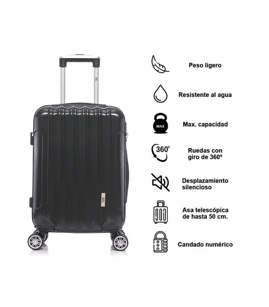 1990s Maleta Cabina Policarbonato 55x40x20cm (40L) | Negro