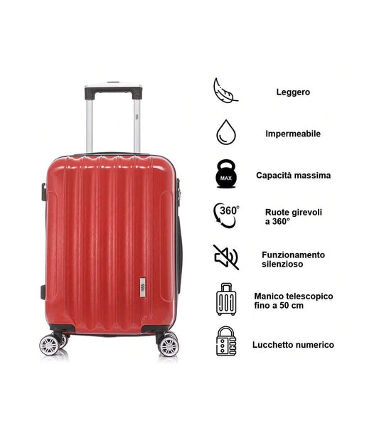 1990s Maleta Cabina Policarbonato 55x40x20cm (40L) | Rojo