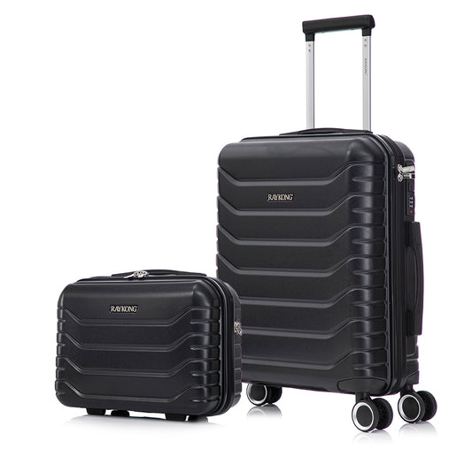 Maleta de Cabina 55x40x20cm Policarbonato (40L) + Neceser - Negro