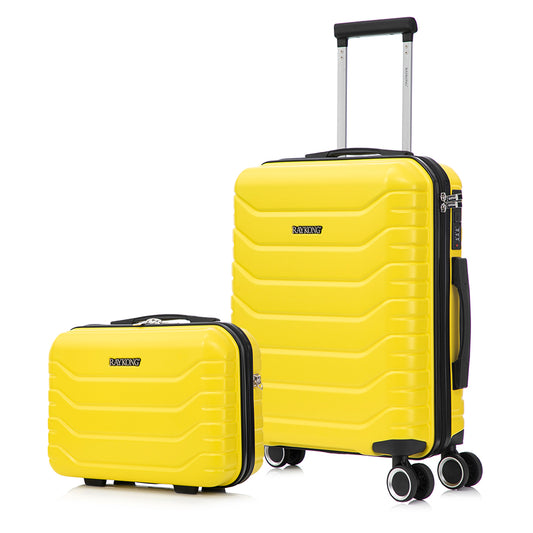 Mala de Cabine 55x40x20cm Policarbonato (40L) + Nécessaire - Amarelo