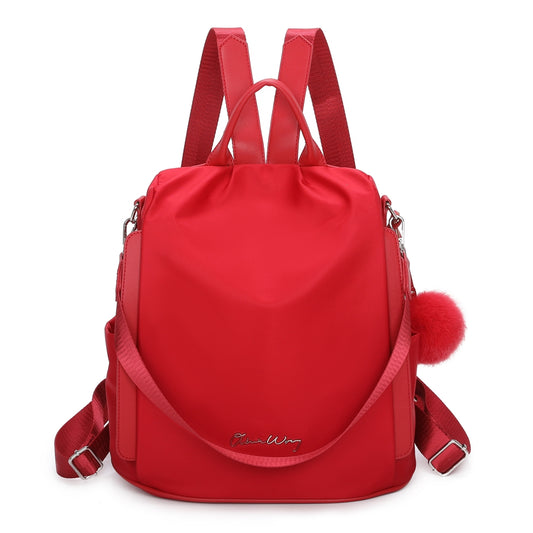 Mochila Antirrobo Impermeable para Mujer (13L) | Convertible en Bolso | Rojo