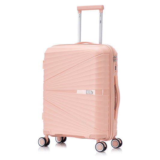 Maleta Cabina 55x39x21.5cm (46L) | Polipropileno | Candado Incrustado | Rosa