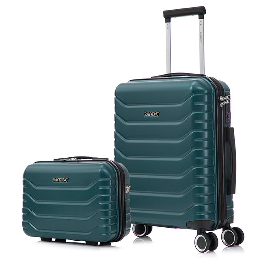 Mala de Cabine 55x40x20cm Policarbonato (40L) + Necessaire - Verde