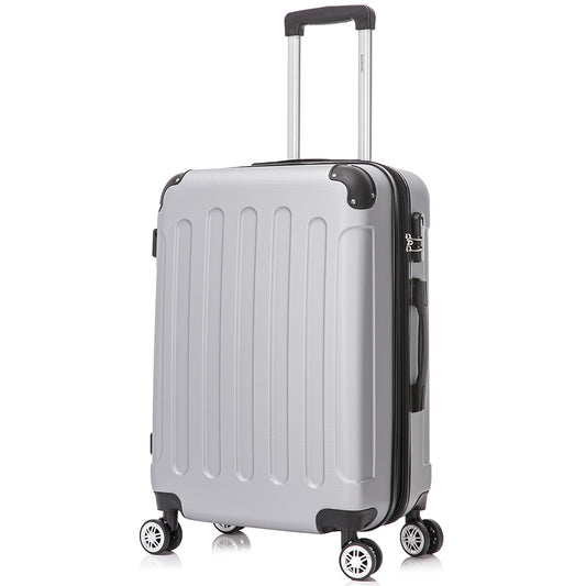 Maleta Mediana ABS 66x43x25cm (71L) | 24 Pulgadas | Plateada