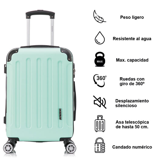 Maleta Mediana ABS 66x43x25cm (71L) | 24 Pulgadas | Menta
