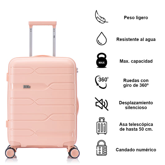 Maleta Grande Expandible Polipropileno 75cm (117L) | Rosa
