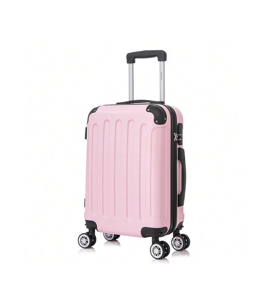 Maleta Cabina ABS 55x40x20cm (40L) | Trolley Equipaje de Mano | 4 Ruedas 360º | Rosa