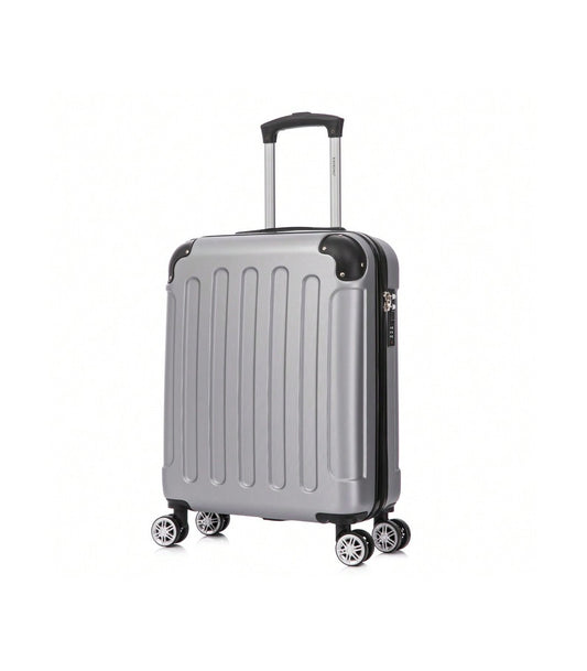 Maleta Cabina ABS 55x40x20cm (44L) | Máxima Capacidad | Candado Incrustado | Plateada