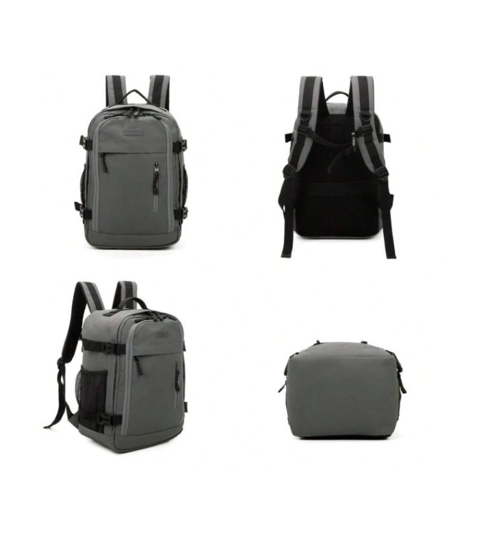 RAYKONG Mochila Cabina Ryanair 40x20x25cm (20L) | Mochila Viaje Avion Impermeable | Equipaje de mano - Gris