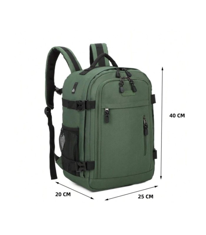 RAYKONG Mochila de cabine Ryanair 40x20x25cm (20L) | Mochila de viagem de avião à prova de água | Bagagem de mão - Verde