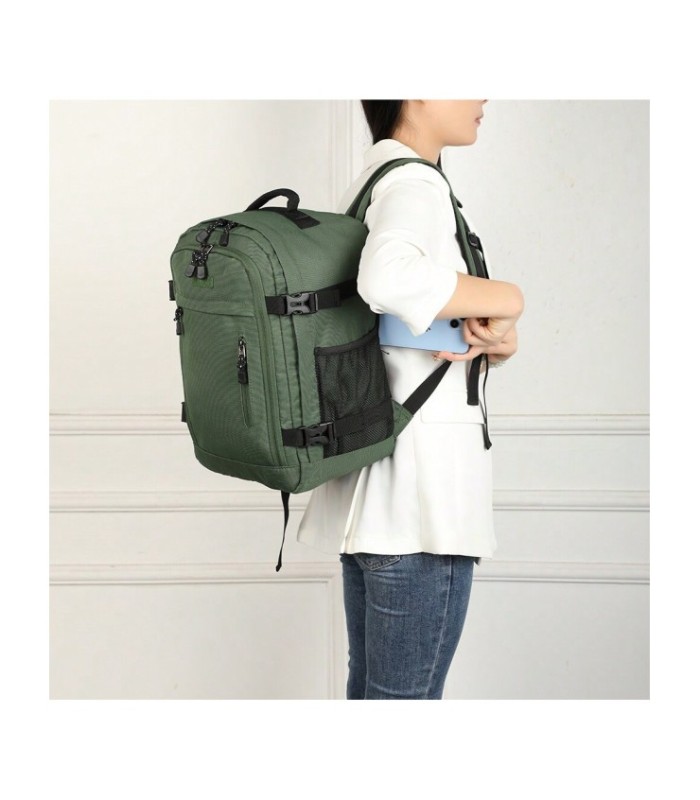 RAYKONG Mochila de cabine Ryanair 40x20x25cm (20L) | Mochila de viagem de avião à prova de água | Bagagem de mão - Verde