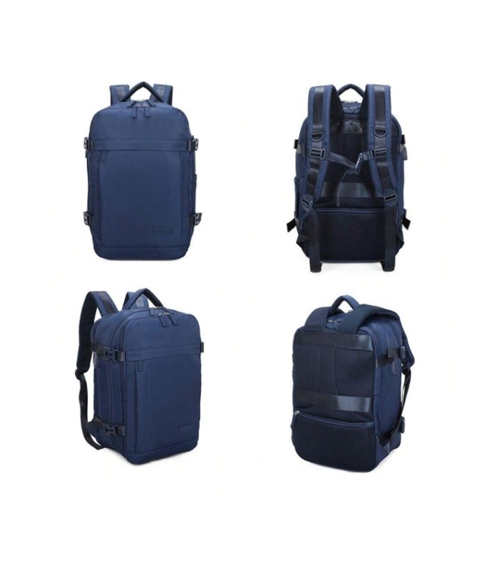 RAYKONG Mochila de cabine Ryanair 40x20x25cm (20L) - Mochila impermeável compatível com portátil de 14 polegadas - Azul-marinho