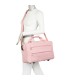 RAYKONG Bolsa de Cabine Ryanair 40x20x25cm Mala de viagem Alça ajustável para avião de mão - Rosa