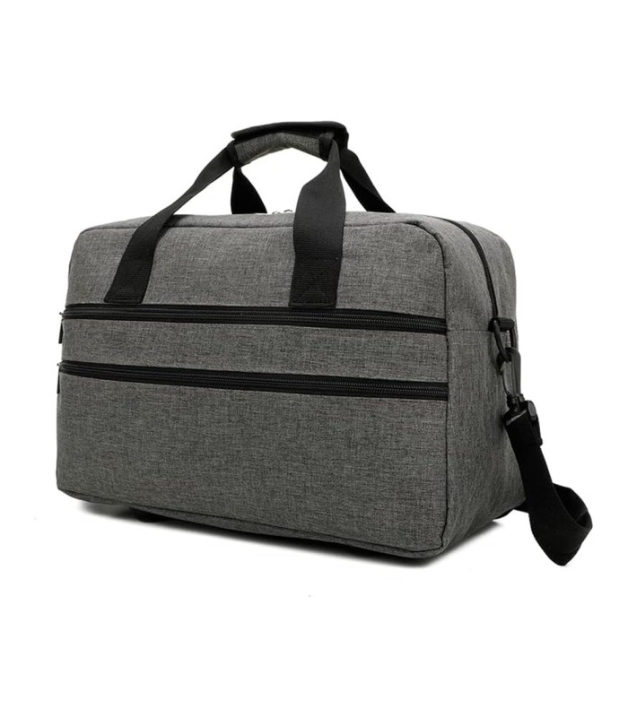 RAYKONG Ryanair Bolsa de Cabine 40x20x25cm Dois Zíperes - Cinza