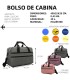 RAYKONG Bolsa de Cabina Ryanair 40x20x25cm Doble cremalleras - Gris
