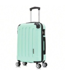 RAYKONG Mala de cabine ABS 55x40x20cm (40L) - Carrinho de bagagem de mão pequeno - 4 rodas duplas giratórias 360° - Hortelã