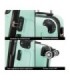 RAYKONG Mala de cabine ABS 55x40x20cm (40L) - Carrinho de bagagem de mão pequeno - 4 rodas duplas giratórias 360° - Hortelã