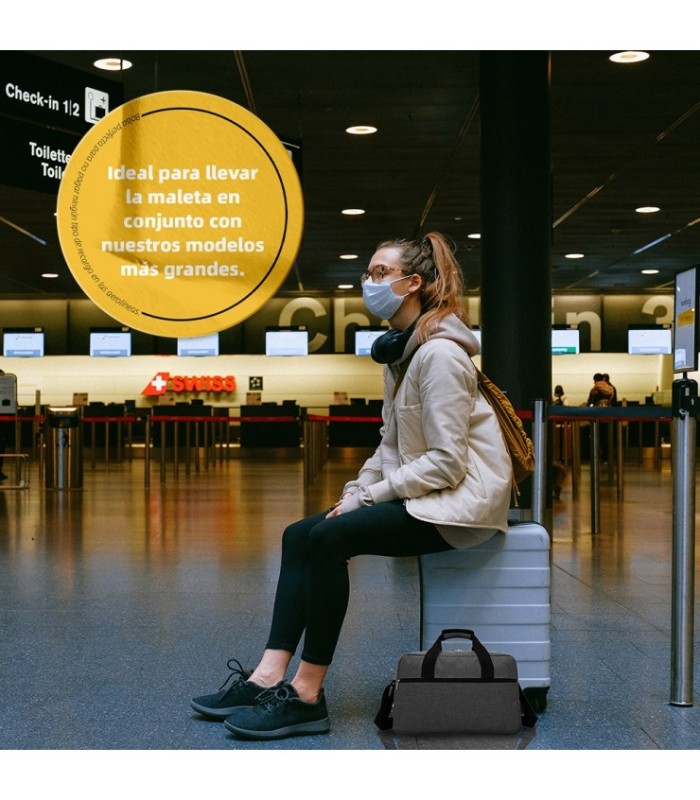 RAYKONG Bolsa de Cabine Ryanair 40x20x25cm Um Fecho - Preto