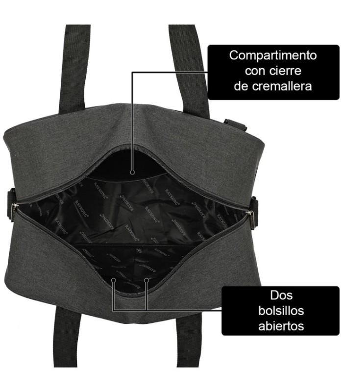 RAYKONG Bolsa de Cabine Ryanair 40x20x25cm convertível em mochila - Preto