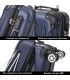 RAYKONG Mala Média ABS 66x43x25cm | 71L | 24 polegadas | até 23kg semi-rígido - Azul Marinho