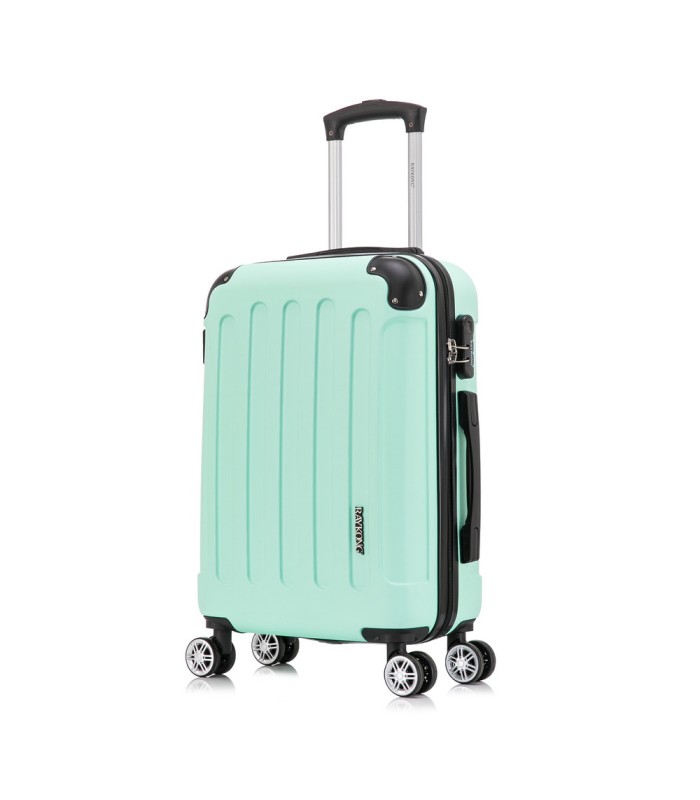 RAYKONG Mala Média ABS 66x43x25cm | 71L | 24 polegadas | até 23kg semi-rígido - Hortelã