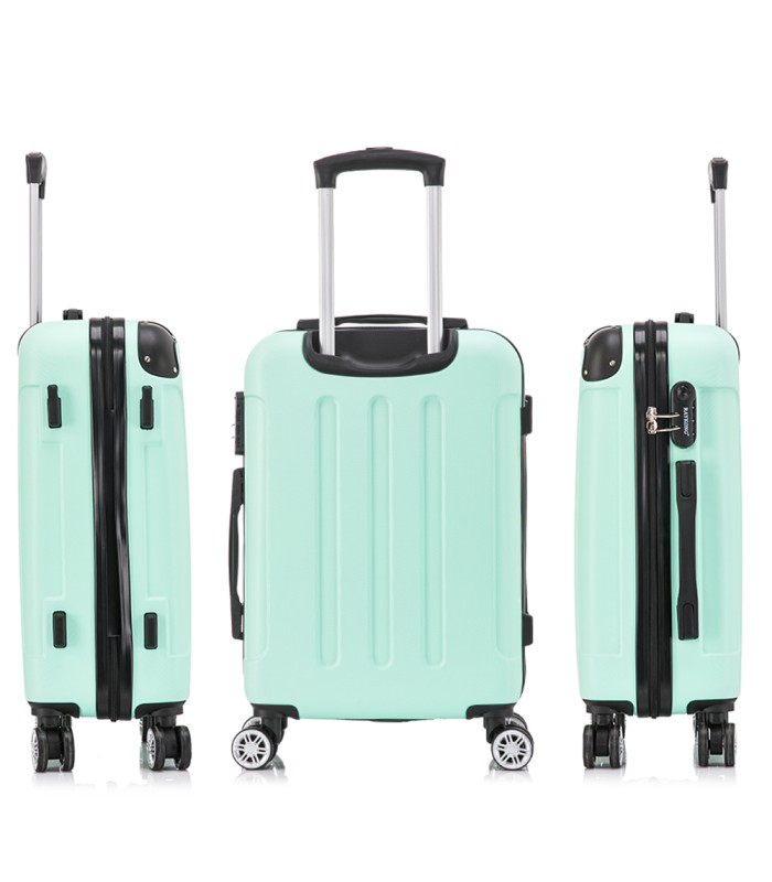 RAYKONG Mala Média ABS 66x43x25cm | 71L | 24 polegadas | até 23kg semi-rígido - Hortelã