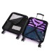 RAYKONG Mala Média ABS 66x43x25cm | 71L | 24 polegadas | até 23kg semi-rígido - Roxo
