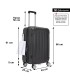 RAYKONG Mala Média ABS 66x43x25cm | 71L | 24 polegadas | até 23kg semi-rígido - Preto