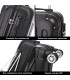 RAYKONG Mala Média ABS 66x43x25cm | 71L | 24 polegadas | até 23kg semi-rígido - Preto