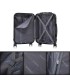 RAYKONG Mala Média ABS 66x43x25cm | 71L | 24 polegadas | até 23kg semi-rígido - Preto