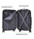 RAYKONG Mala Média ABS 66x43x25cm | 71L | 24 polegadas | até 23kg semi-rígido - Preto