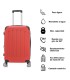 RAYKONG Mala Média ABS 66x43x25cm | 71L | 24 polegadas | até 23kg semi-rígido - Vermelho