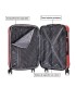 RAYKONG Mala Média ABS 66x43x25cm | 71L | 24 polegadas | até 23kg semi-rígido - Vermelho