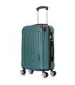 RAYKONG Mala Média ABS 66x43x25cm | 71L | 24 polegadas | até 23kg semi-rígido - Verde