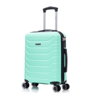 RAYKONG Mala de cabine ABS+PC 55x40x20cm | 40L | 20 polegadas | Semi-rígido com fecho de combinação - Hortelã
