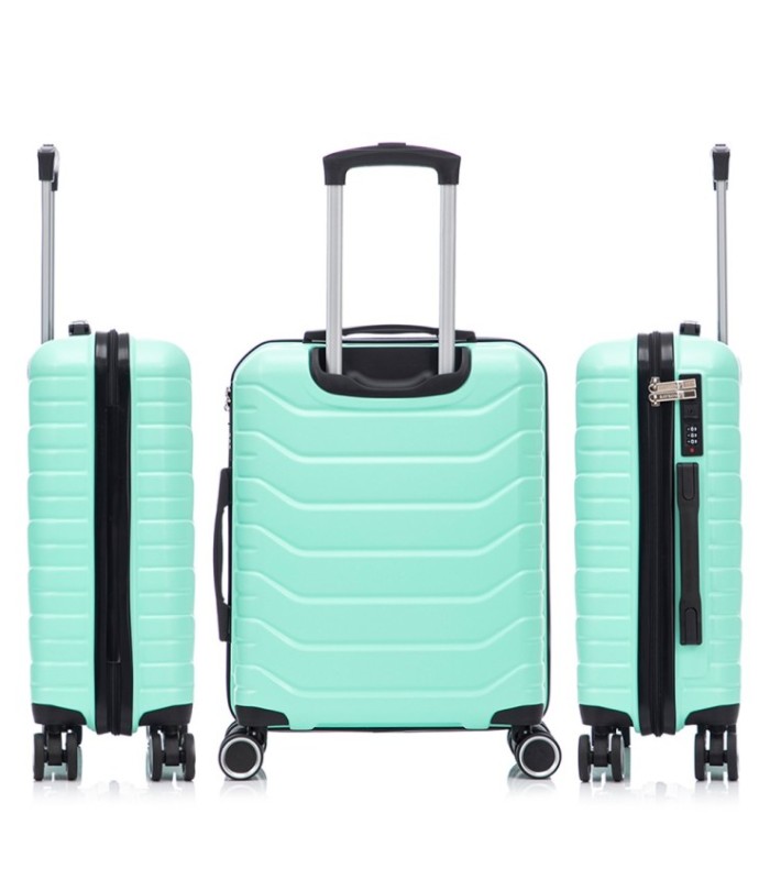 RAYKONG Maleta Cabina ABS+PC 55x40x20cm | 40L | 20 Pulgadas | Semirígidas con candado combinación - Menta