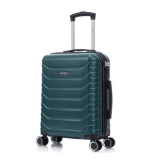 RAYKONG Mala de cabine ABS+PC 55x40x20cm | 40L | 20 polegadas | Semi-rígido com fecho de combinação - Verde