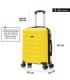 RAYKONG Maleta Cabina ABS+PC 55x40x20cm | 40L | 20 Pulgadas | Semirígidas con candado combinación - Amarillo