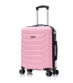 RAYKONG Maleta Cabina ABS+PC 55x40x20cm | 40L | 20 Pulgadas | Semirígidas con candado combinación - RosaClaro