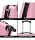 RAYKONG Maleta Cabina ABS+PC 55x40x20cm | 40L | 20 Pulgadas | Semirígidas con candado combinación - RosaClaro