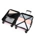 RAYKONG Maleta Cabina ABS+PC 55x40x20cm | 40L | 20 Pulgadas | Semirígidas con candado combinación - RosaClaro