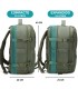 1990s Mochila de cabine expansível para Ryanair 40x25x20-25cm, bolsa de sapato, adapta-se a 14 computadores portáteis - VerdeMil