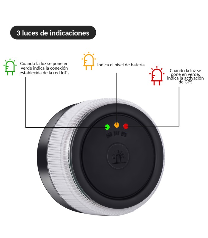 Baliza V16 | 2ª GENERACION Geolocalización DGT 3.0 | Luz Emergencia Coche Homologado DGT |  SIM y Datos Pagados hasta 2038