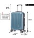 1990s Maleta de Cabina Policarbonato 55x40x20cm (40L) - 20 Pulgadas - Azul