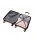 RAYKONG Mala Cabine ABS 55x40x20cm (44L) - Capacidade Máxima - 4 Rodas Duplas Giratórias 360º - Cadeado Embutido - Ouro rosa