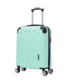 RAYKONG Mala Cabine ABS 55x40x20cm (44L) - Capacidade Máxima - 4 Rodas Duplas Giratórias 360º - Cadeado Embutido - Hortelã