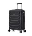 RAYKONG Mala Média Expansível ABS+PC 66x45x27,50cm - 30cm Extensível - Preta
