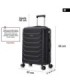 RAYKONG Mala Média Expansível ABS+PC 66x45x27,50cm - 30cm Extensível - Preta